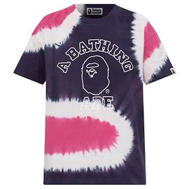 Autre Marque Camiseta A BATHING APE Logo Tie Dye de algodón azul marino
