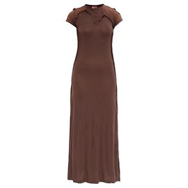Vestido maxi D-JARY Diesel de algodón marrón