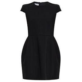 Vestido negro de manga corta Moschino