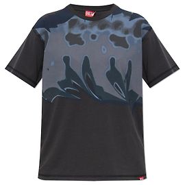 Camiseta Diesel T-PASSA gris de algodón