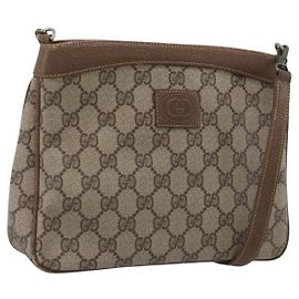 GUCCI GG Supreme Shoulder Bag PVC Beige Auth 213165 - Jerrillo