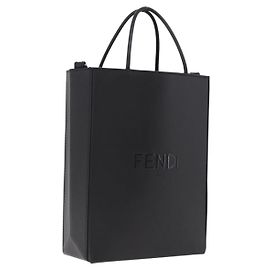 FENDI Pack Shopping Bag Small Hand Bag Leather Black Silver 7VA512 Auth bs37907 - Jerrillo