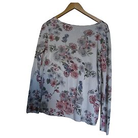 Autre Marque Jersey Floral de Algodón y Viscosa Made in Italy