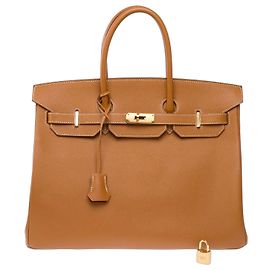 Hermès Bolso HERMES Birkin 35 en Cuero Dorado - 104078