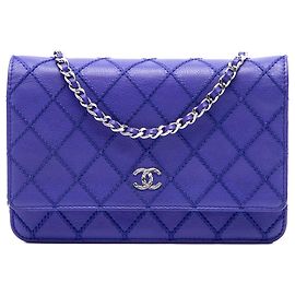 Bolso bandolera Chanel CC Quilted Calfskin Fancy Wallet On Chain Morado