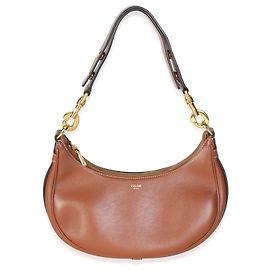 Céline Celine Medium Ava Schultertasche aus glattem Kalbsleder Tan