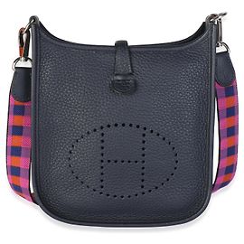 Hermès Bleu Nuit Clemence Bleu Saphir Anemone Maxi Quadrille Mini Evelyne TPM 16