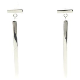 Autre Marque Pendientes Tiffany T-wire Bar en oro blanco