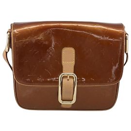 LOUIS VUITTON Monogram Vernis Christie GM Bag Bronze M91107 LV Auth ka6896A - Jerrillo