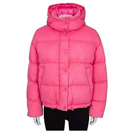 Moncler Pink Down Puffer Jacke mit abnehmbarer Kapuze Sz.2/XS gebraucht