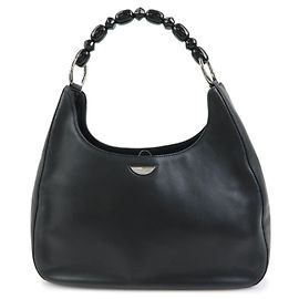Christian Dior Malice Pearl Bolsa de Ombro e Bolsa de Mão em Couro Preta