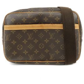 Louis Vuitton Monogram Reporter PM Shoulder Crossbody Bag Brown M45254