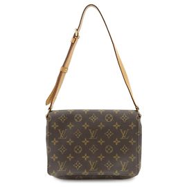 Louis Vuitton Monogram Musette Tango Short Shoulder Bag Brown M51257