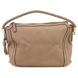Borsa a tracolla e borsa a mano GUCCI in pelle Bamboo con ciondolo a nappa rosa 269949