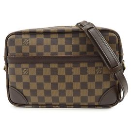 Louis Vuitton Damier Ebene SPO Trocadero 27 Shoulder Bag Brown N48085