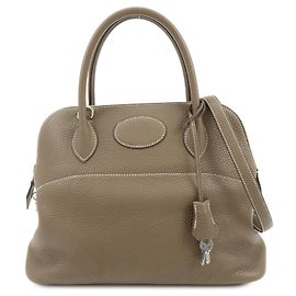 Hermès HERMES Bolide 31 Taurillon Clemence 2Way Bag Handtasche C Stamped Etoupe