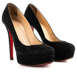 Christian Louboutin LOUBOUTIN - Bianca Louboutin Pumps aus schwarzem Samt (T36,5)