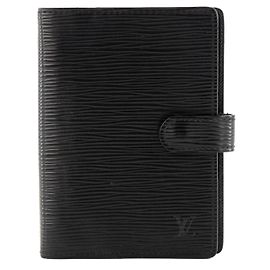 LOUIS VUITTON - Copertina Agenda PM Louis Vuitton in pelle Epi nera vintage