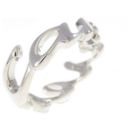 Anel Cartier Signature Au750 Ouro Branco Tamanho 9 Limited