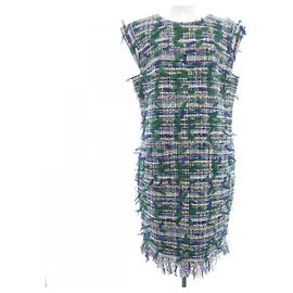 Chanel Kleid Grün Textil Größe 42