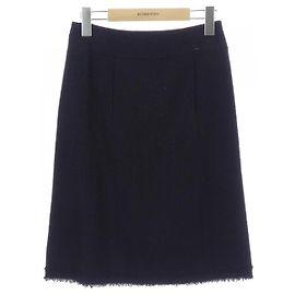 Falda Chanel de tela negra