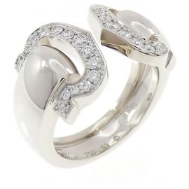 Cartier 2C Large 750 Weißgold Diamantring Größe 13
