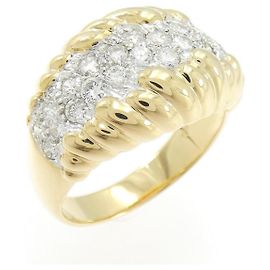 Autre Marque Anello di diamanti 750 Yellow Gold 750 White Gold
