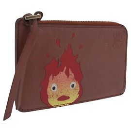 LOEWE x Studio Ghibli Calcifer Coin Purse Leather Brown Gold