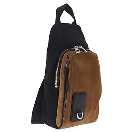 LOEWE Body Bag Suede BFLXFXSX01-1628 Brown Silver