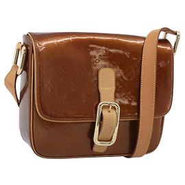 LOUIS VUITTON Monogram Vernis Christie GM Bag Bronze M91107 LV