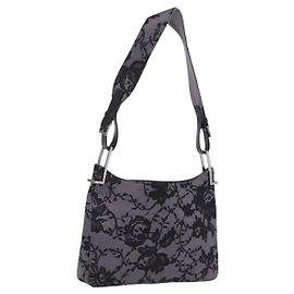 GUCCI Schultertasche Satin Lila Silber