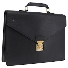 LOUIS VUITTON Epi Serviette Conseiller Business Bag Black M54422 LV