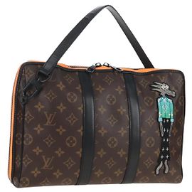 LOUIS VUITTON Monogram LV Friends Keepall Pouch Hand Bag M80130 LV