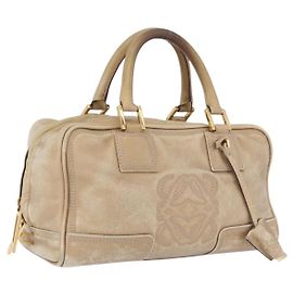 LOEWE Anagram Amazona 28 Sac à main en cuir doré