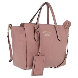 GUCCI Hand Bag Leather 2way Pink Gold Tone 368827