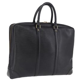 LOUIS VUITTON Epi Porte Documents Voyage Business Bag Black M54472