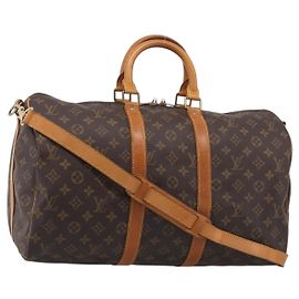 LOUIS VUITTON Monogram Keepall Bandouliere 45 Boston Bag M41418 LV