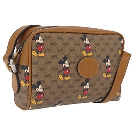GUCCI x Disney MicroGG Mickey Mouse Shoulder Bag PVC Beige Gold