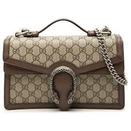 mala Gucci Beige GG Supreme Dionysus Top Handle