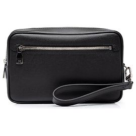 Louis Vuitton Black Taiga Pochette Kasai