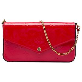 Louis Vuitton Red Monogram Vernis Pochette Felicie