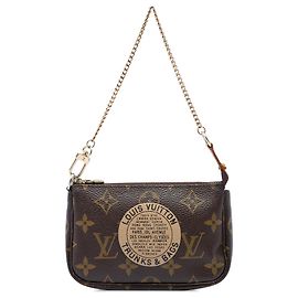 Louis Vuitton Brown Monogram Trunks and Bags Mini Pochette Accessoires