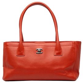 Chanel Executive Cerf Tote Klein aus rotem Kalbsleder