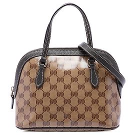 Borsa Satchel Mini GG Crystal Dome Gucci Beige
