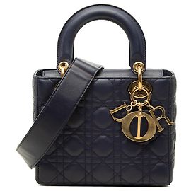 Dior Blue Small Lambskin Cannage My ABC Lady Dior
