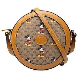 Gucci Beige Disney Micro GG Supreme Mickey Mouse Round Crossbody