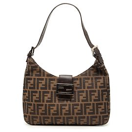 Borsa a tracolla Fendi Brown Zucca Canvas