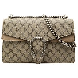 Borsa a tracolla Gucci Dionysus Medium GG Supreme Beige