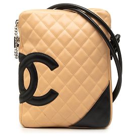 Chanel Beige Lambskin Cambon Ligne Crossbody