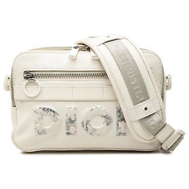 Dior White Daniel Arsham Safari Messenger Bag aus genarbtem Kalbsleder